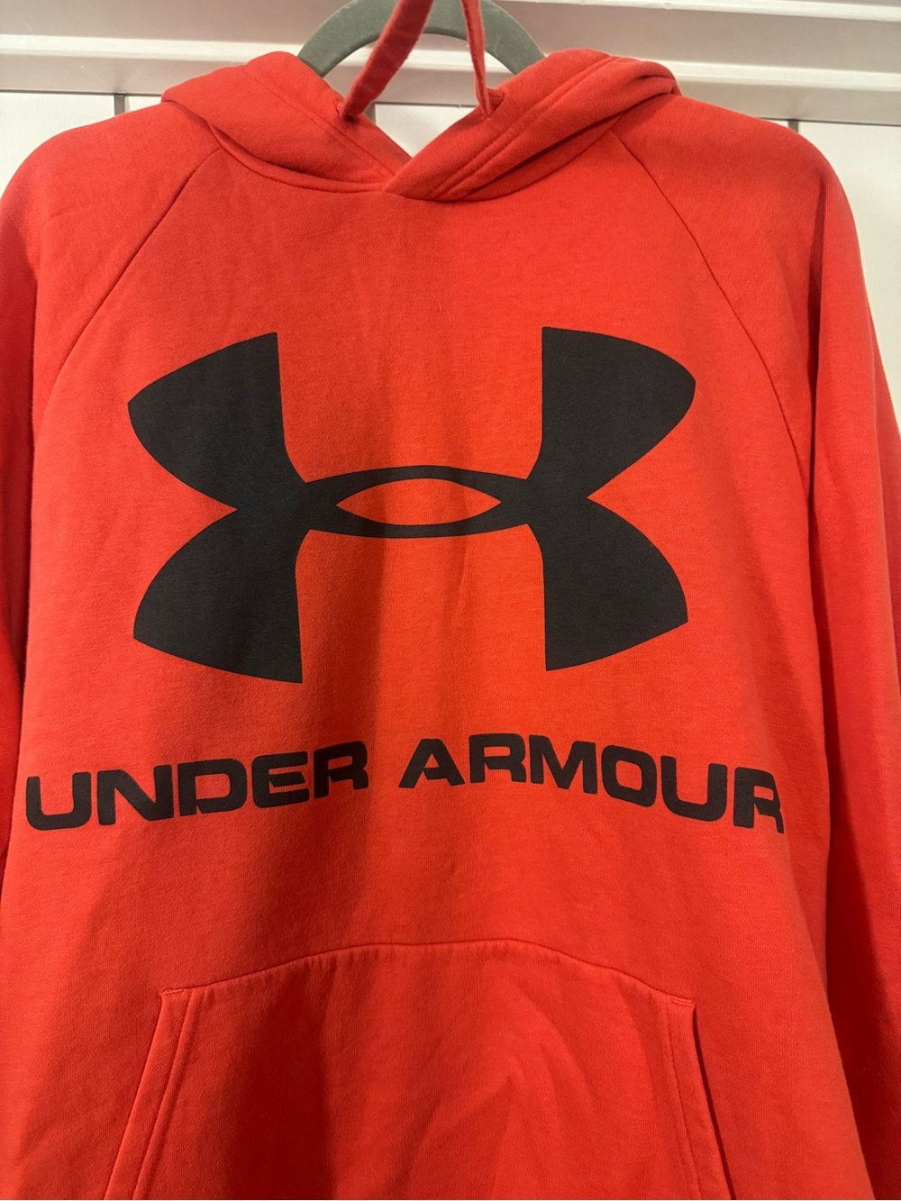 Under Armour Red Hoodie with Black Logo - Picture 2 of 10